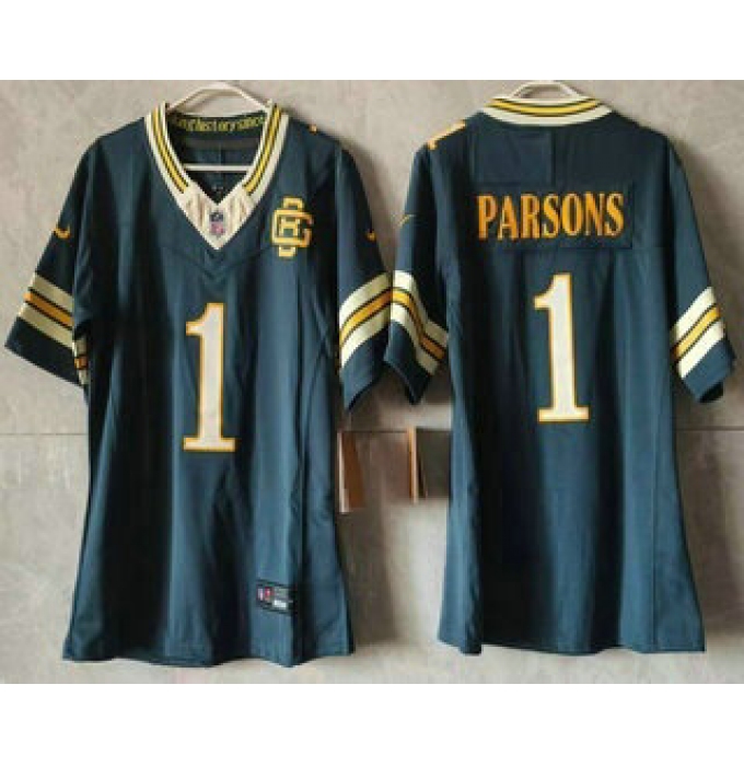Women's Green Bay Packers #1 Micah Parsons Green 2026 FUSE Rivalries Collection Limited Jersey