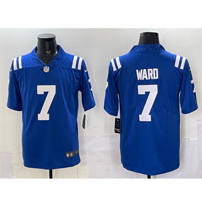 Men's Indianapolis Colts #7 Charvarius Ward Blue Vapor Limited Football Stitched Jersey