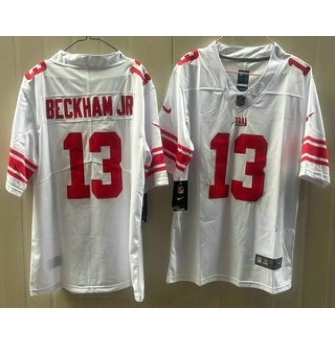 Men's New York Giants #18 J.J. McCarthy White 2026 F.U.S.E. Vapor Untouchable Limited Football Stitched Jersey