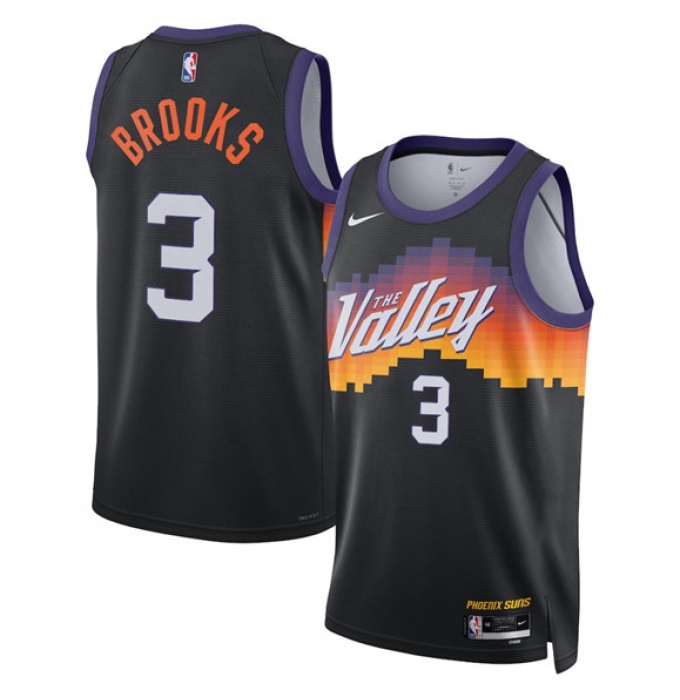 Men's Phoenix Suns #3 Dillon Brooks Black 2025-26 City Edition Stitched Basketball Jersey