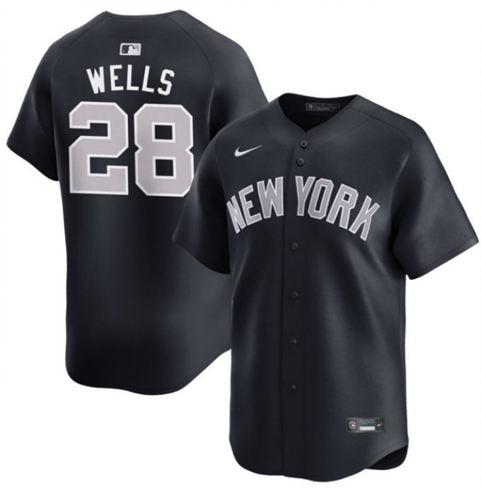 Men's New York Yankees #28 Austin Wells Navy 2025 Alternate Limited Stitched Baseball Jersey