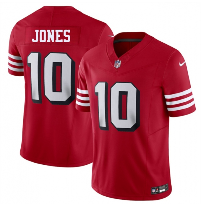 Youth San Francisco 49ers #10 Mac Jones New Red 2025 F.U.S.E. Vapor Untouchable Limited Stitched Football Jersey