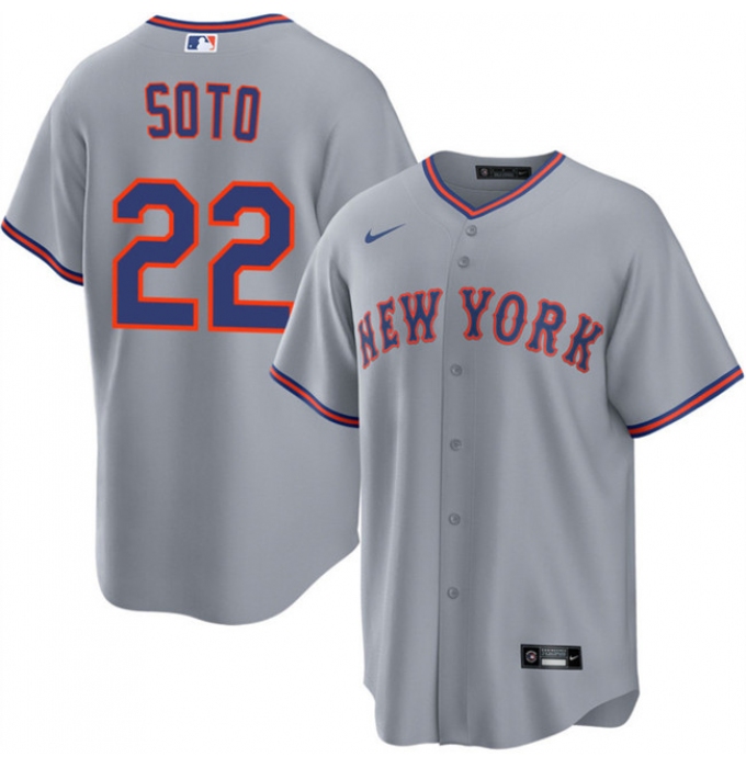 Men's New York Mets #22 Juan Soto Gray 2025 Limited Stitched Baseball Jersey