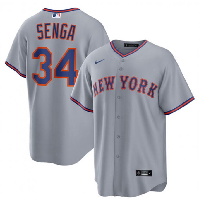 Men's New York Mets #34 Kodai Senga Gray 2025 Limited Stitched Baseball Jersey