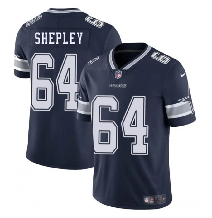 Men's Dallas Cowboys #64 Dakoda Shepleys Navy Blue 2025 Vapor Untouchable Limited Football Stitched Jersey
