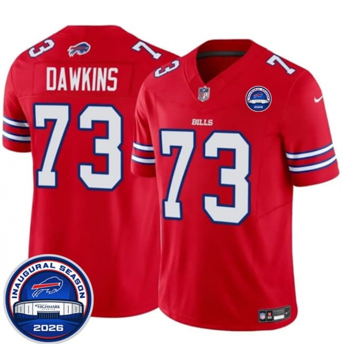 Men's Buffalo Bills #73 Dion Dawkins Red F.U.S.E. 2026 Inaugural Season at Highmark Stadium Football Stitched Jersey