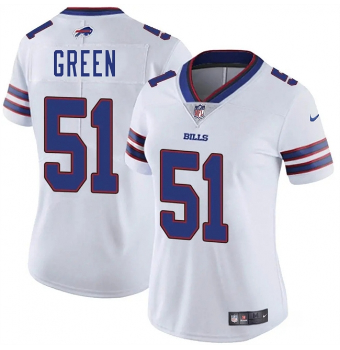 Women's Buffalo Bills #51 Kendrick Green White Vapor Stitched Football Jersey(Run Small)