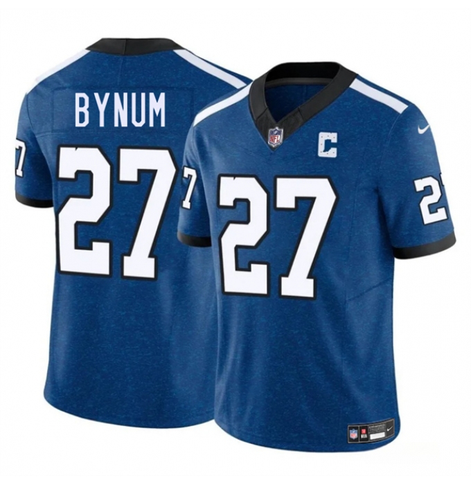 Men's Indianapolis Colts #27 Cam Bynum Blue 2025 F.U.S.E. Throwback Vapor Limited Football Stitched Jersey