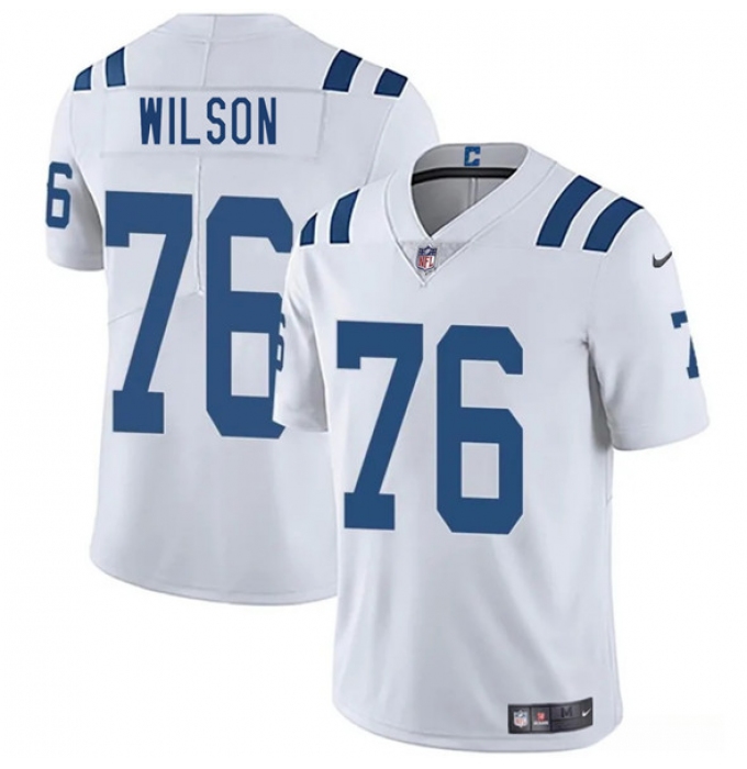 Men's Indianapolis Colts #76 Jack Wilson White 2025 Vapor Limited Football Stitched Jersey