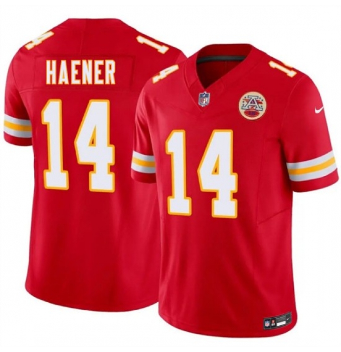 Men's Kansas City Chiefs #14 Jake Haener Red 2026 F.U.S.E. Vapor Untouchable Limited Football Stitched Jersey