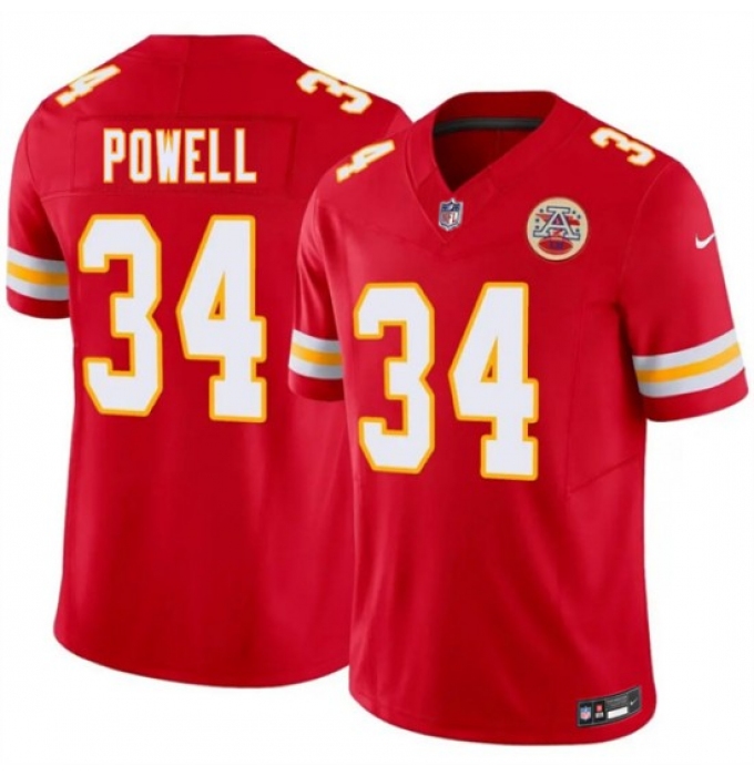 Men's Kansas City Chiefs #34 ShunDerrick Powell Red 2026 F.U.S.E. Vapor Untouchable Limited Football Stitched Jersey