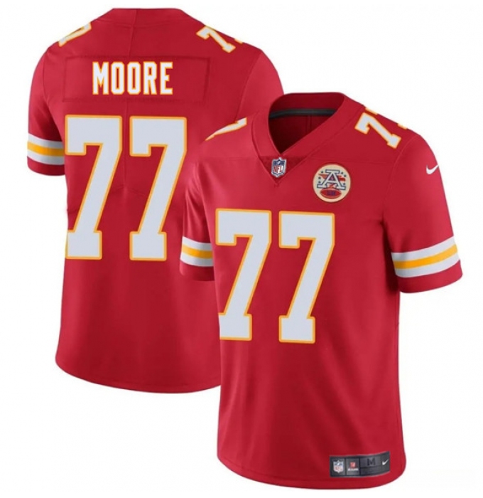 Men's Kansas City Chiefs #77 Jaylon Moore Red 2025 Vapor Untouchable Limited Football Stitched Jersey