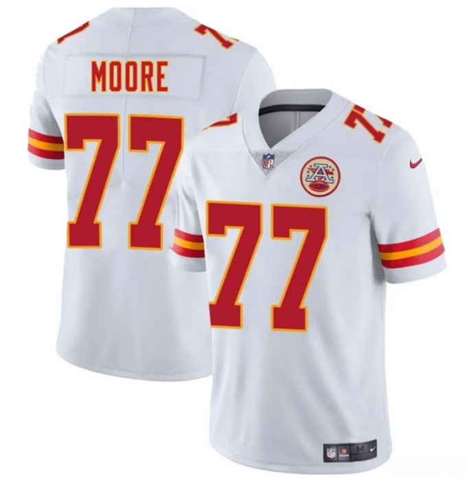 Men's Kansas City Chiefs #77 Jaylon Moore White 2025 Vapor Untouchable Limited Football Stitched Jersey